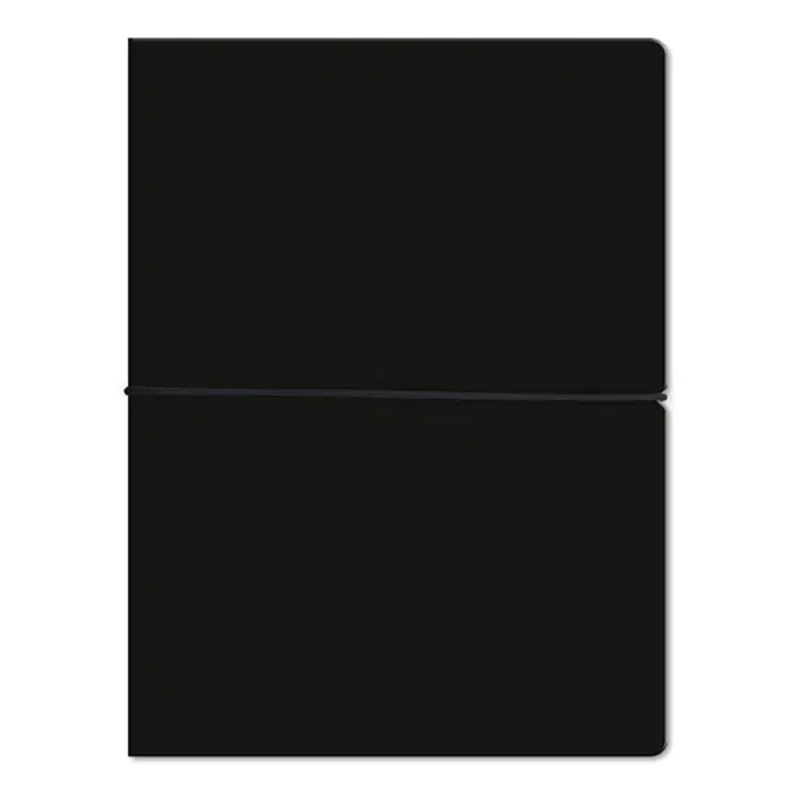 Libreta Tapa Blanda Ecocuero Negra- Mediana 1
