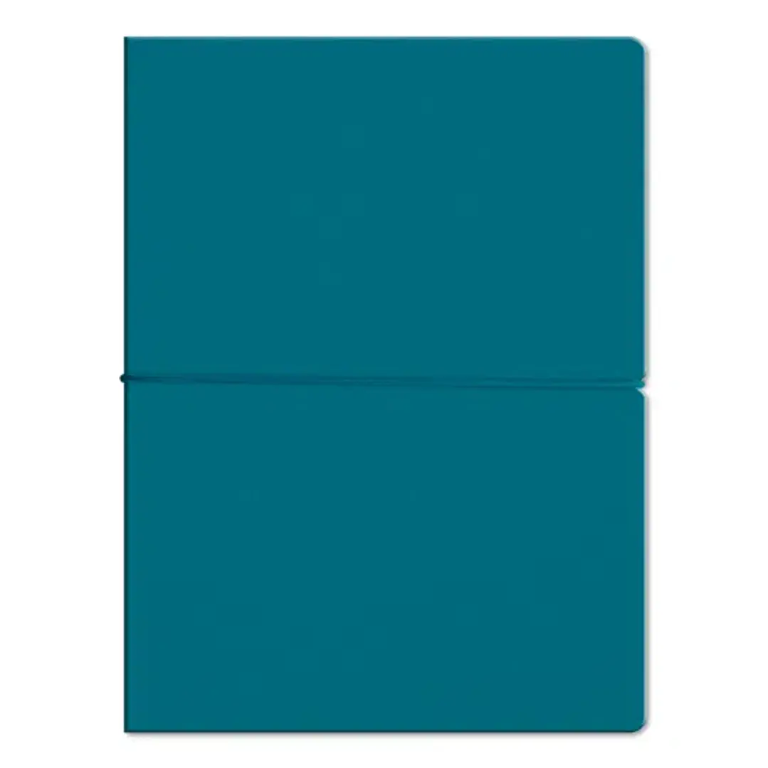 Libreta Tapa Blanda Ecocuero Turquesa- A4 1