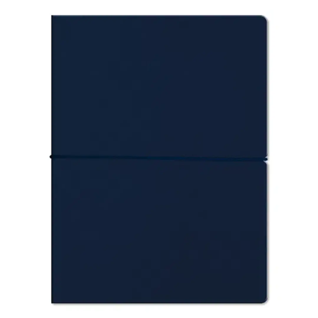 Libreta Tapa Blanda Ecocuero Azul- A4 1