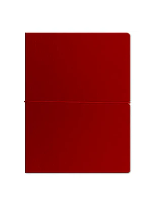 Libreta Tapa Blanda Ecocuero Roja- A4