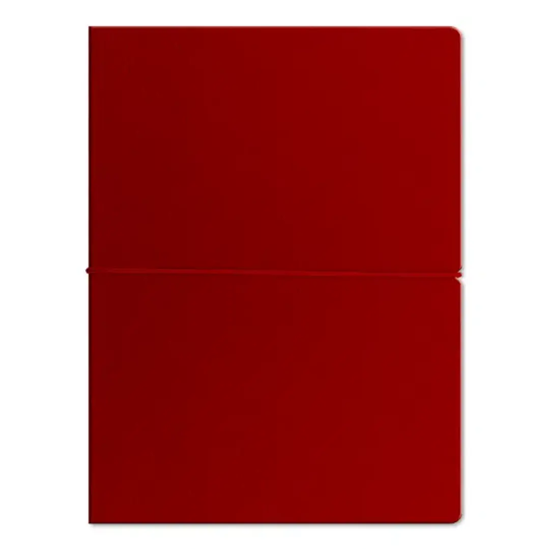 Libreta Tapa Blanda Ecocuero Roja- A4 1