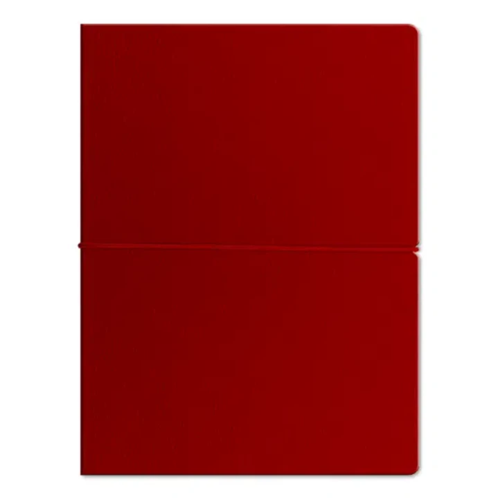 Libreta Tapa Blanda Ecocuero Roja- A4 1