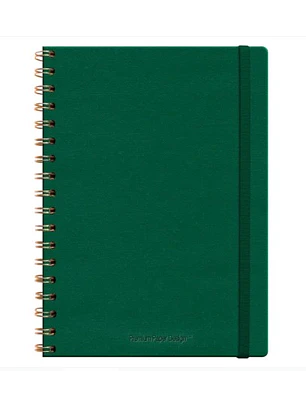 Libreta Ecocuero Lino Verde Espiral – Xl