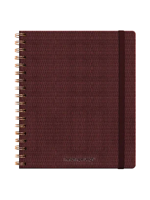 Libreta Ecocuero Rafia Café Espiral – Grande