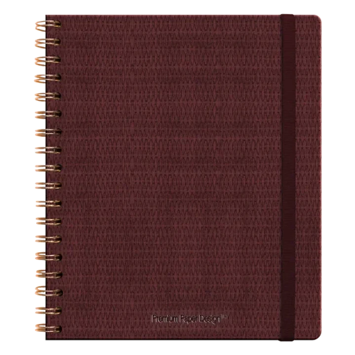 Libreta Ecocuero Rafia Café Espiral – Grande 1