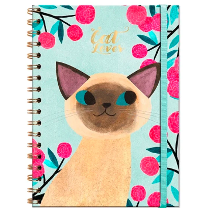 Libreta Tapa Dura Con Espiral Xl – Planet Cat 1