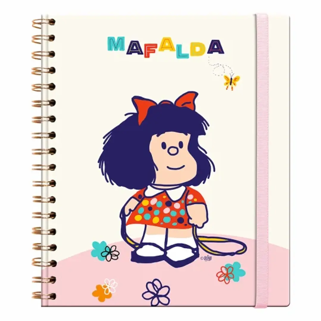 Libreta Tapa Dura Con Espiral Grande – Mafalda 1