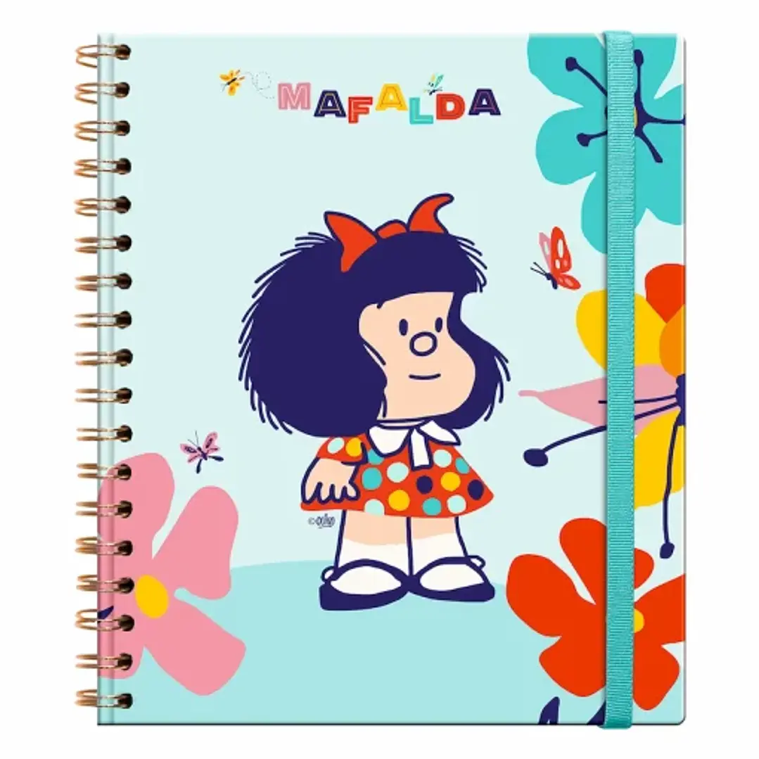 Libreta Tapa Dura Con Espiral Grande – Mafalda 1