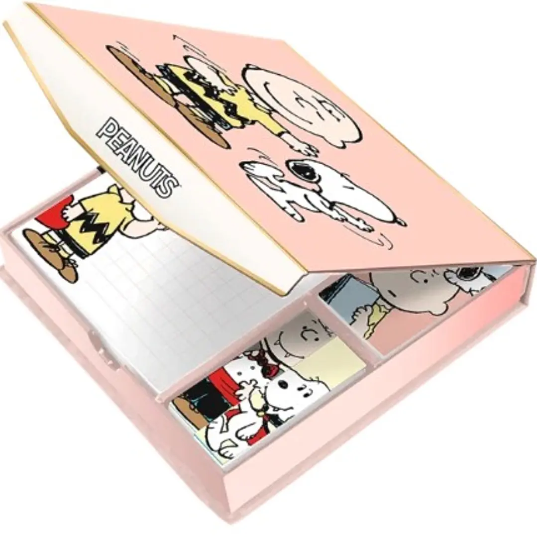 Caja De Notas Y Post It Snoopy 1