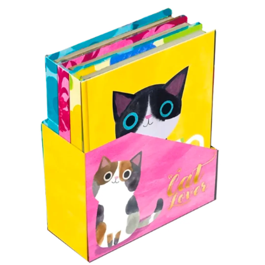 Set De Mini Cuadernos Con Caja – Planet Cat 1