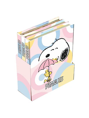 Set De Mini Cuadernos Con Caja - Snoopy Pastel