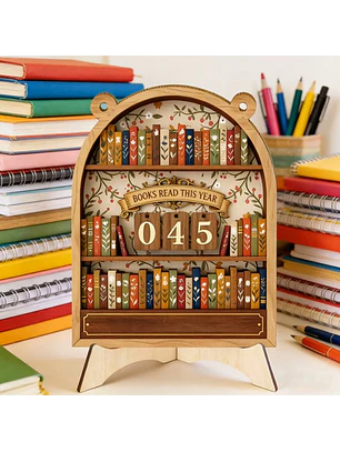 Contador De Libros Leidos (Grande - Madera)