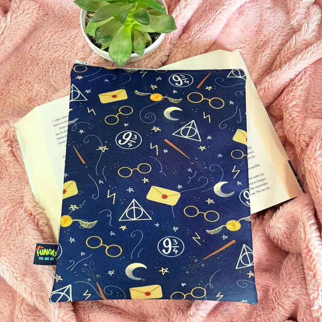Funda Para Libro (Con Cierre) - Harry Potter Azul 1
