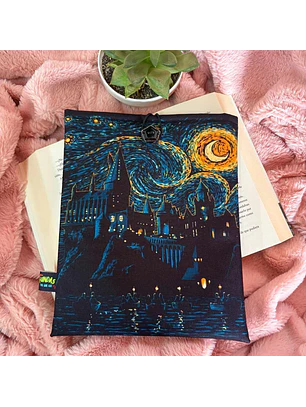Funda Para Libro (Con Boton) - Hogwarts Estrellado