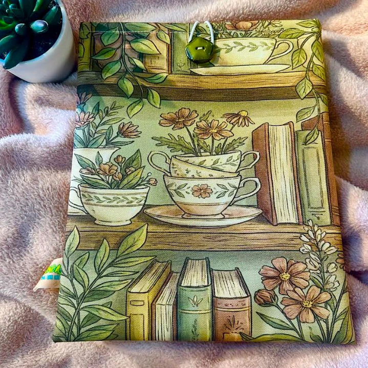 Funda Para Libro (Con Boton) - Repisa Libros Rustica  1