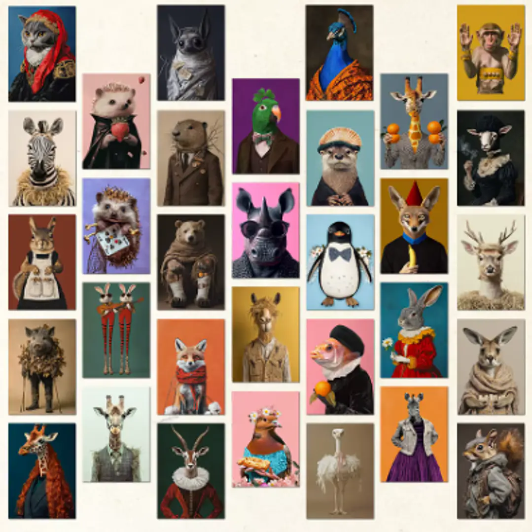 Tarjeta De Saludo - Postales Animales 1