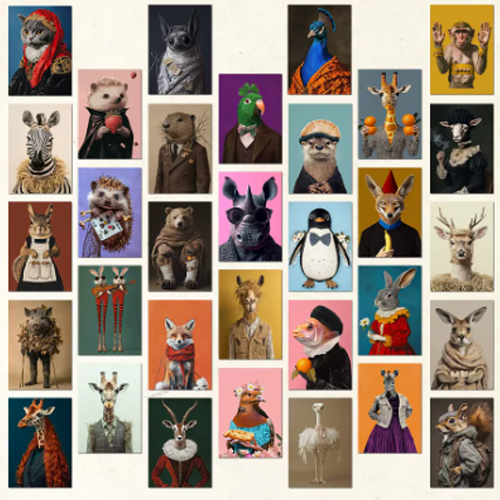 Tarjeta De Saludo - Postales Animales 1