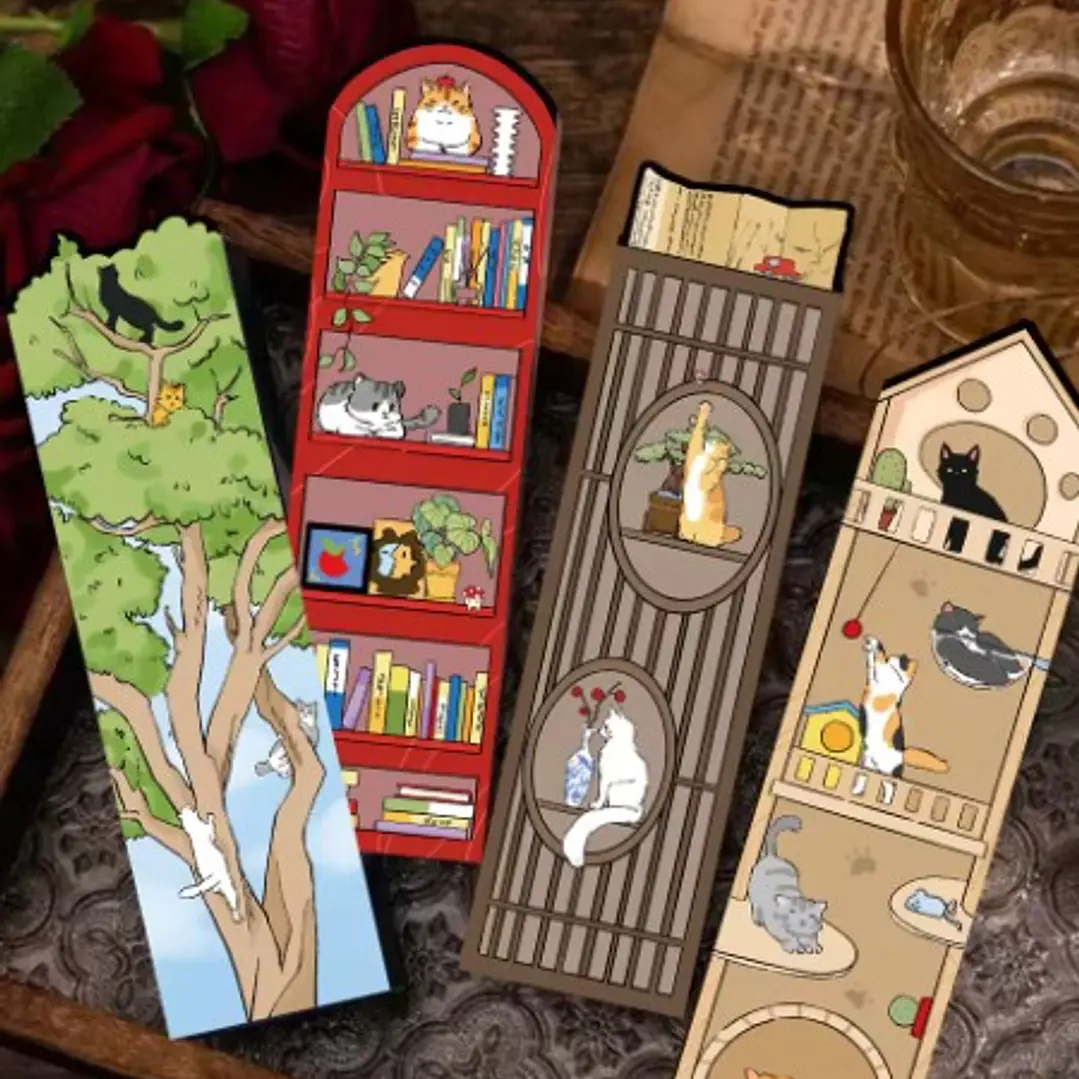 Marcapagina De Carton - Mundo Gatuno 1