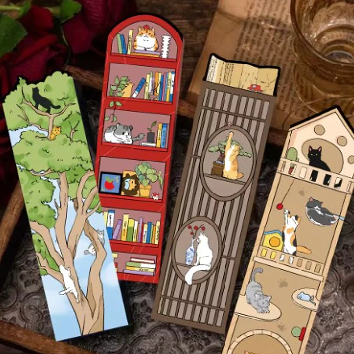 Marcapagina De Carton - Mundo Gatuno 1