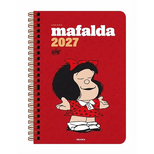 Mafalda 2027 Anillada Columnas Rojo
