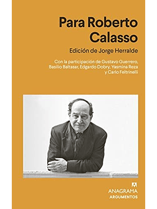 Para Roberto Calasso