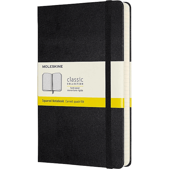 Cuaderno Clasico Expanded / Grande / Negro / Cuadriculada