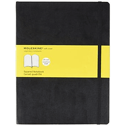 Cuaderno Clasico / Xl / Negro / Cuadriculada / Tapa Blanda