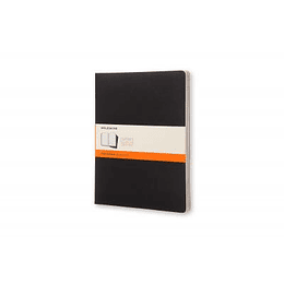 Libretas Cahier. Set De 3 / Xxl / Negro / De Rayas