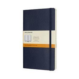 Libretas Classic Notebook Tapa Blanda Large Azul Zafiro De Rayas