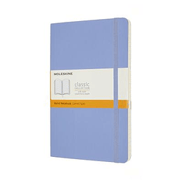 Classic Notebook Tapa Blanda Large Azul Hortensia De Rayas
