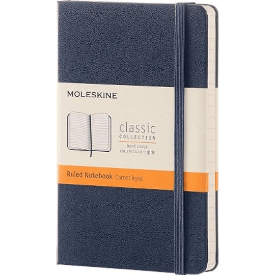 Moleskine Sapphire Blue Pocket Ruled Notebook Hard