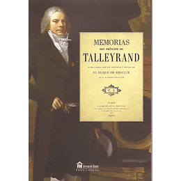 Memorias Del Principe De Talleyrand