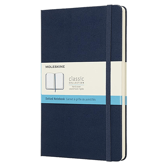 Cuaderno Clasico / Grande / Azul Zafiro / Punteada / Tapa Dura