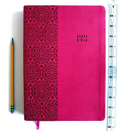 Biblia Reina Valera Letra Super Gigante, Simil Piel Fucsia