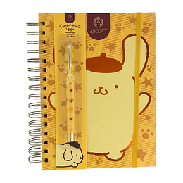 Libreta Ascott C/esp-lapiz Pompompurin 16x21cm