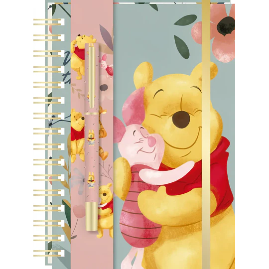 Libreta Ascott C/esp+lapiz Pooh 16x21cm