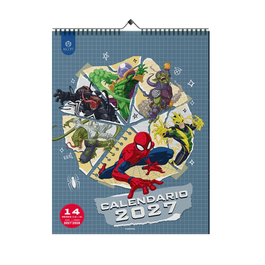 Calendario Pared Ascott Spiderman 30x40 Cm