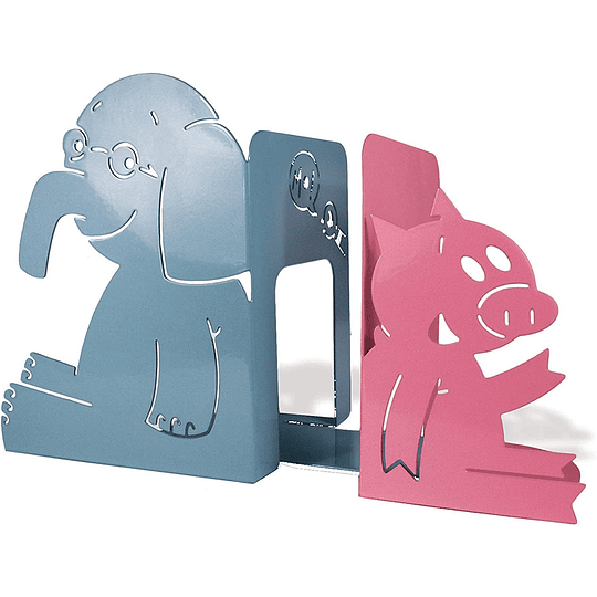Metal Bookend Elephant & Piggie
