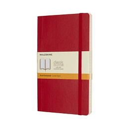 Classic Notebook Tapa Blanda Large Rojo Escarlata De Rayas
