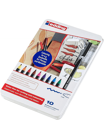 Set De 10 Marcadores De Fibra  1