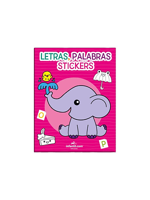 Letras Palabras Stickers Rosado