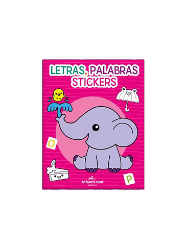 Letras Palabras Stickers Rosado 1