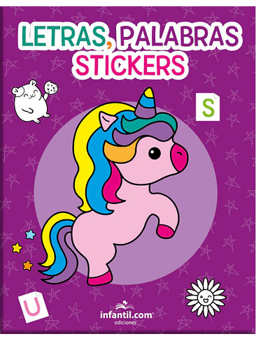 Letras Palabras Stickers Morado 1