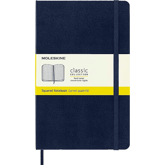 Moleskine Sapphire Blue Large Squared Notebook Hard