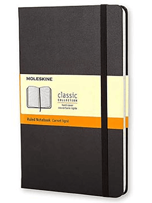 Cuaderno Clasico Grande Negro De Rayas