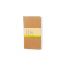 Set De 3 Cuadernos Grandes Marron Kraft Liso