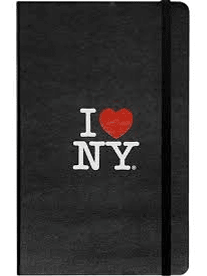 Limited Notebook I Love Ny T Dura Large Negro De Rayas