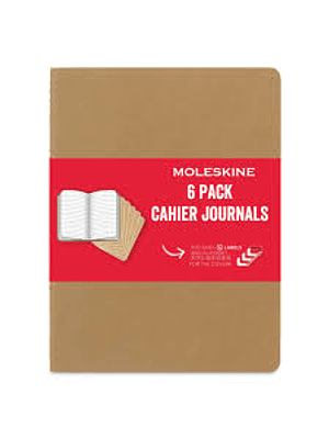 Cahier Set De 6 T Blanda Xl Marron Kraft De Rayas