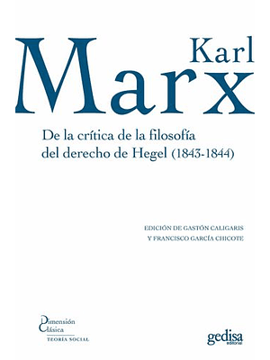De La Critica De La Filosofia Del Derecho De Hegel 1843 1844