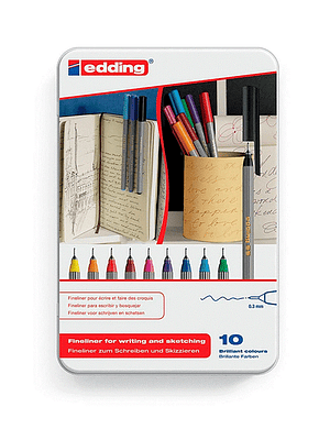 Rotulador Tiralineas 10 Colores Brillantes 